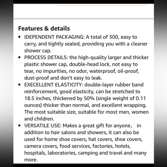 300PCS Disposable Shower Caps, Large&Thick - Picture 7 of 7